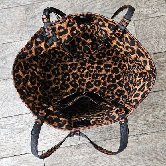 Brighton Patent Leather Leopard Print Tote Bag - Picture 14 of 16